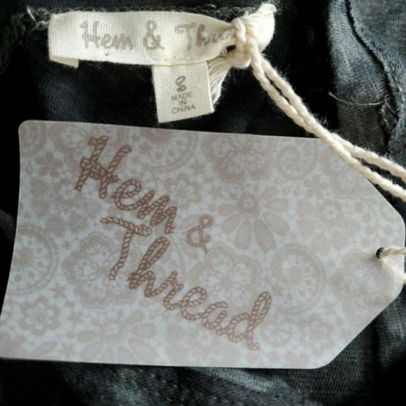 Hem & Thread Womens Sleeveless Top Dark Gray Burnout Size Small - Picture 6 of 6